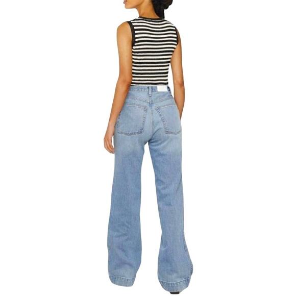 RE/DONE Hight Waist Wide-Leg Blue Jeans | Size 24 - Picture 9 of 9